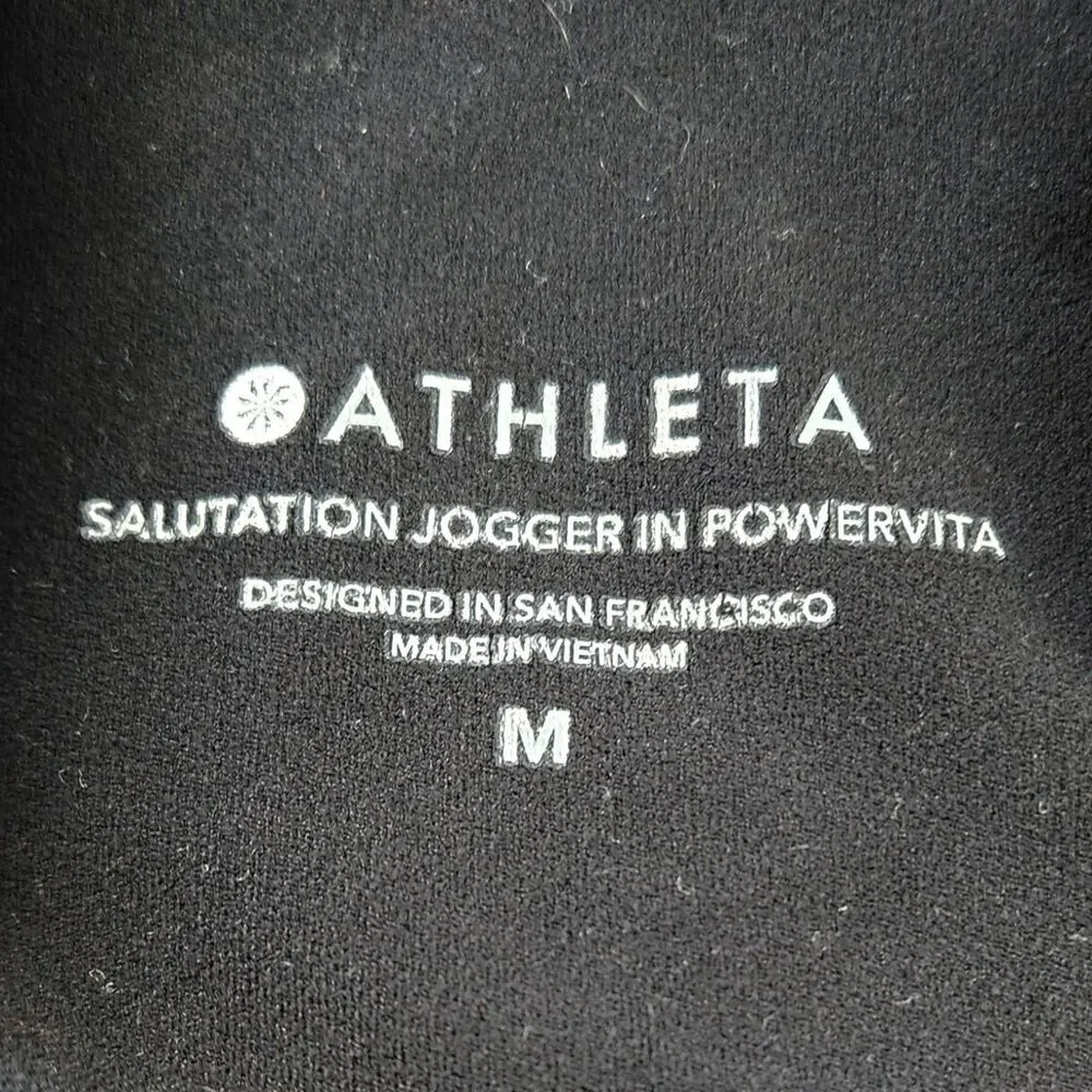 Athleta Women's Salutation High Rise Jogger Powervita Black Medium - Picture 7 of 8